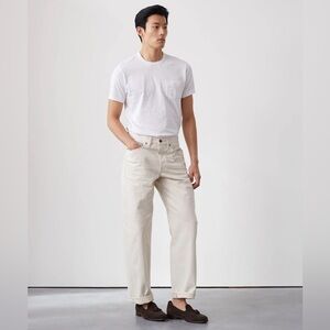 Todd Snyder Men's Made in L.A. Homespun Slub Pocket Tee White Medium